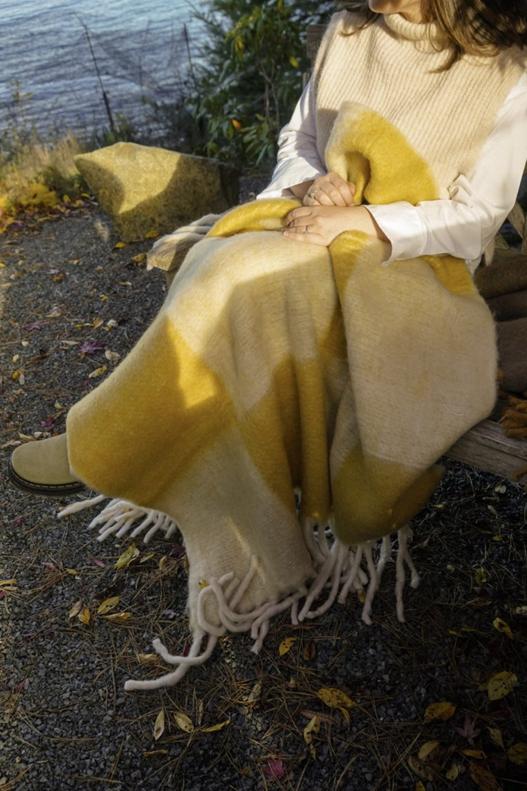 Checkerboard Throw, Ochre